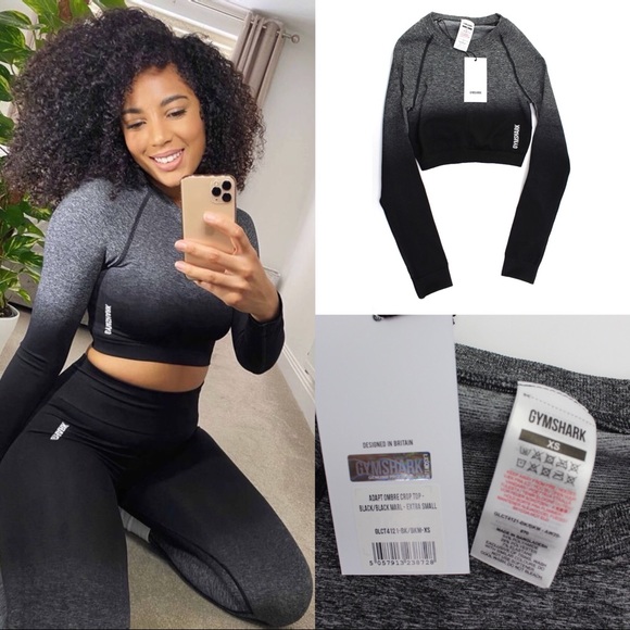 Gymshark Tops - Gymshark NWT Adapt Ombre Seamless Long Crop Top XS
